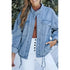 'Sable' Snap Down Denim Jacket - Celes Fashion